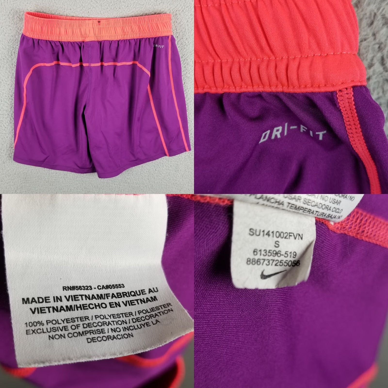 Nike Nike Dri-Fit Women's Shorts Small Purple Running Workout Activewear Size 28" / US 6 / IT 42 - 8 Thumbnail