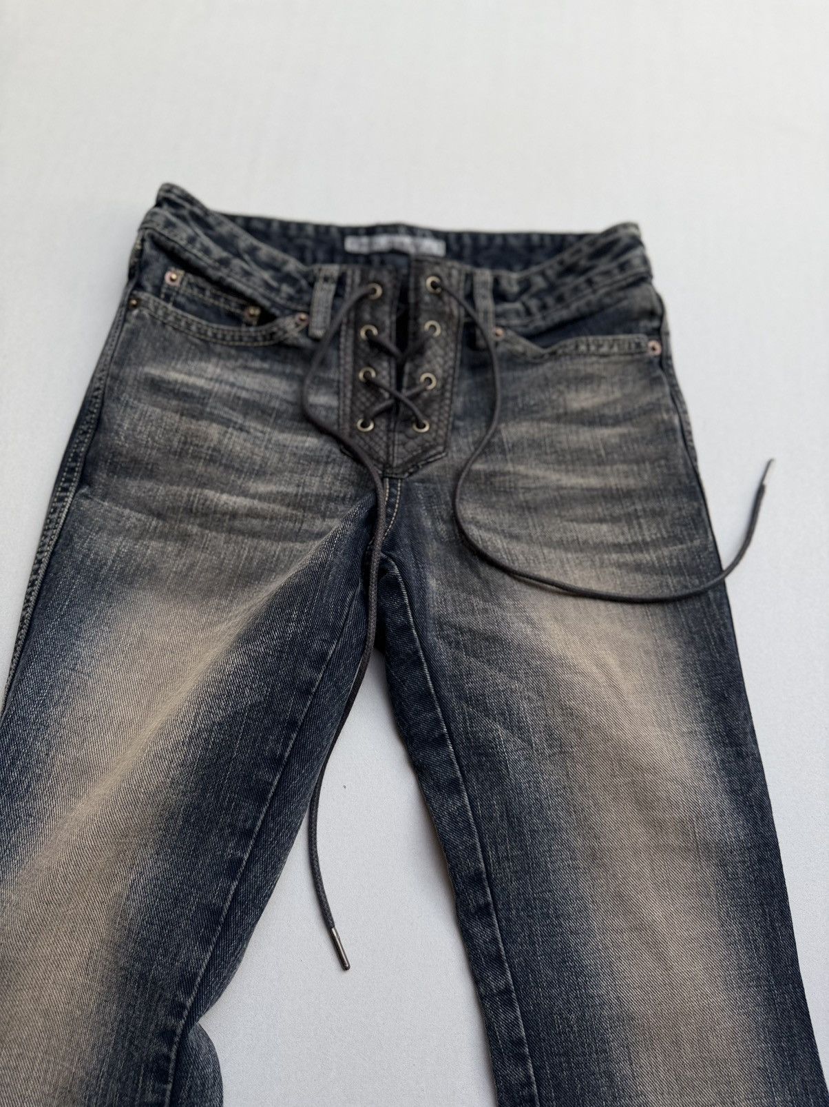 Japanese Brand EGOIST lace up flare jeans Size US 26 / EU 42 - 2 Thumbnail