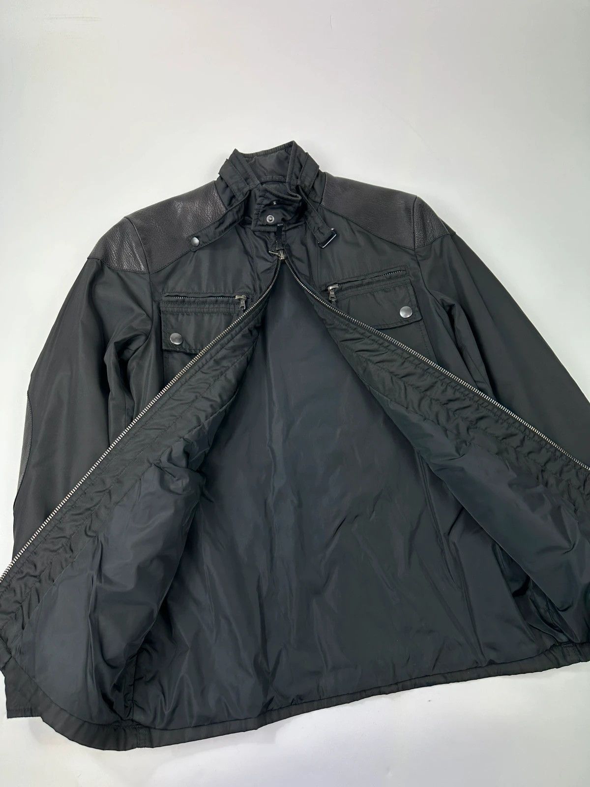 Prada Prada Milano Black Nylon & Leather Cargo Pockets Long Jacket Size M / US 6-8 / IT 42-44 - 7 Thumbnail