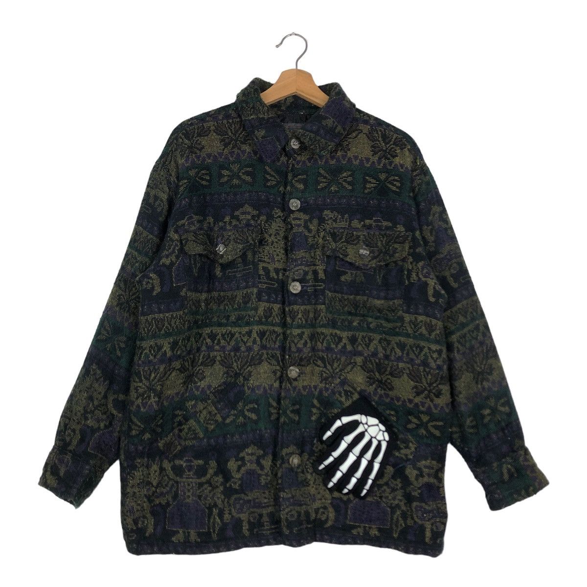 Japanese Brand 🔥90’s Navajo Aztec Hikory Chore Jacket Jungle Storm Size US M / EU 48-50 / 2 - 2 Thumbnail