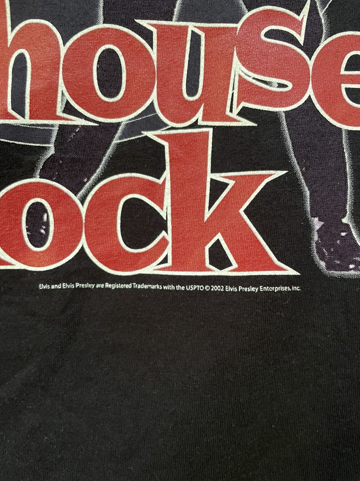 Band Tees Vintage Elvis Presley 2002 Jailhouse Rock T-Shirt Black RARE Size US L / EU 52-54 / 3 - 4 Thumbnail