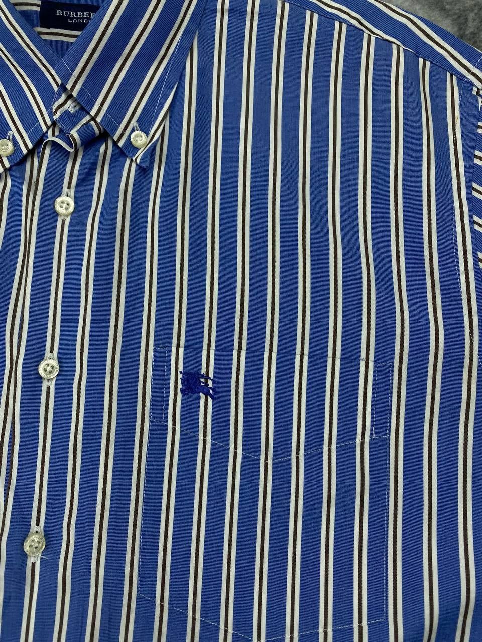 Burberry Burberry Long Sleeve Shirt Buttons Striped Men Size L Blue Size US L / EU 52-54 / 3 - 4 Thumbnail