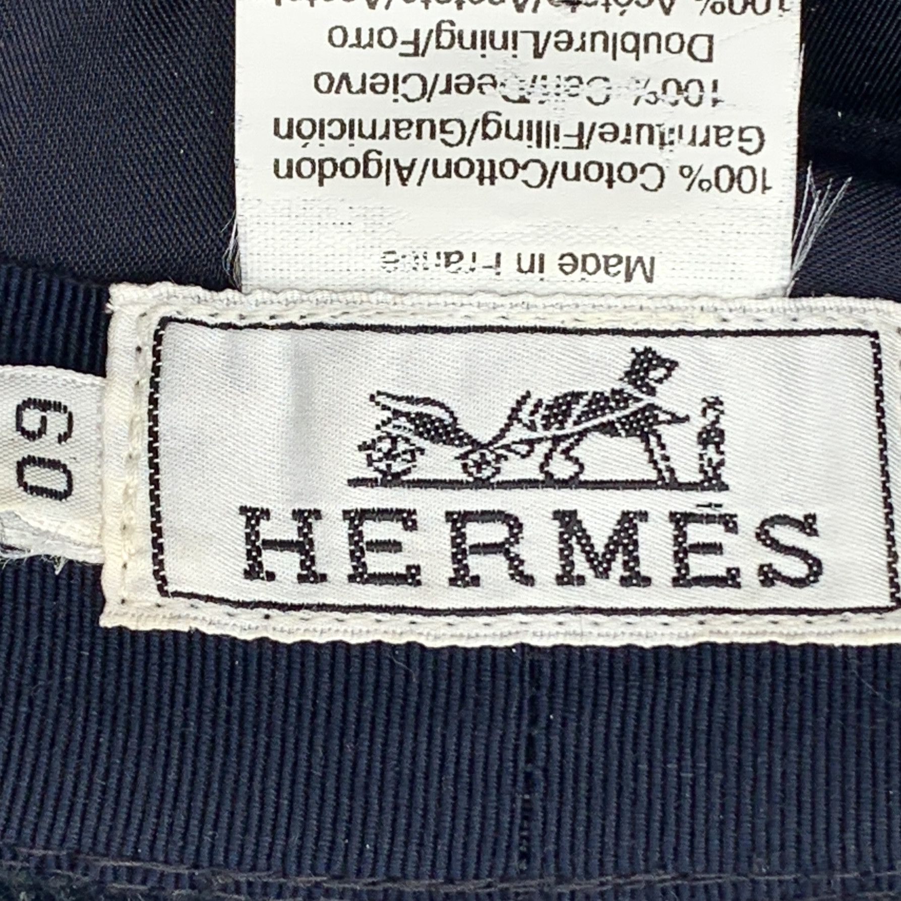 Hermes Hermes Corduroy Bucket Hat Navy (60 cm) Size ONE SIZE - 7 Thumbnail