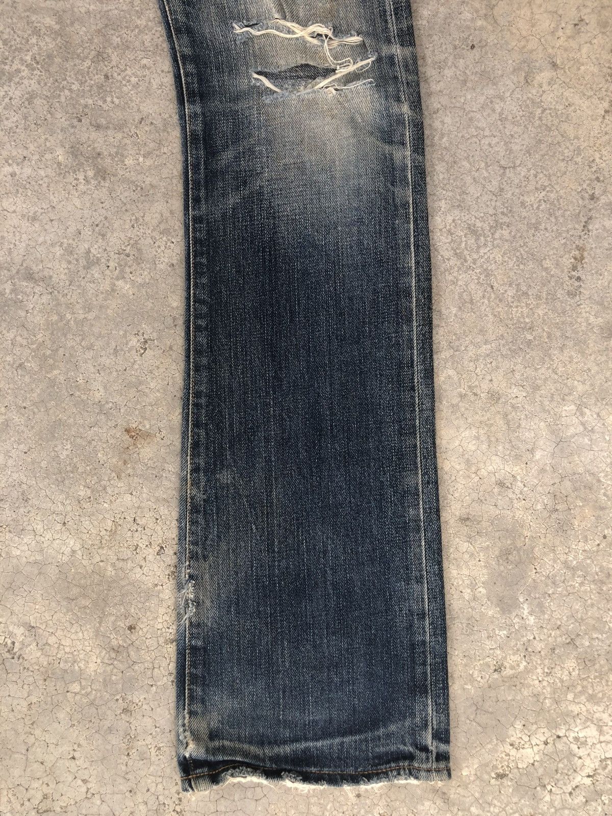 BUFFALO BOBS Buffalo Flared Selvedge Jeans Distressed Denim Size US 31 - 7 Thumbnail