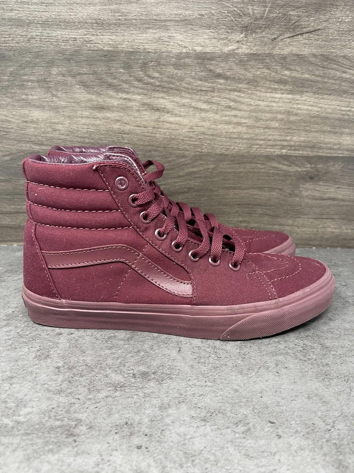 Vans Vans Sk8 Hi Shoes Mens Size 7.5 Burgundy Maroon Red Sneakers Size US 7.5 / EU 40-41 - 5 Thumbnail