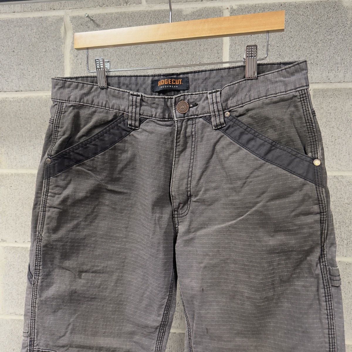 Vintage Thrashed Faded Distressed Dirty Stained Ripstop Work Pants Size US 34 / EU 50 - 2 Thumbnail