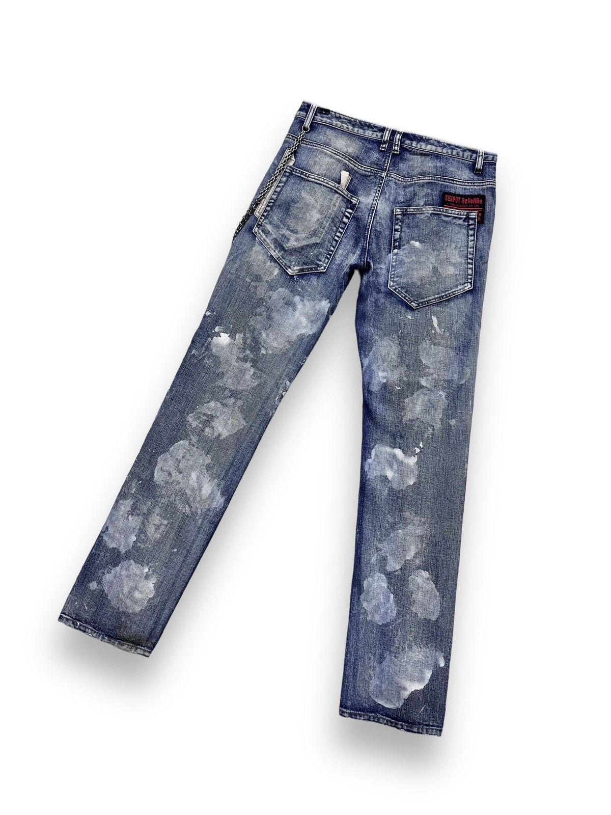 Revenge × Seditionaries 🤘🏼💥SEXPOT REVENGE Punk Metal Bleach Wash Demon Slim Denim Size US 31 - 12 Thumbnail