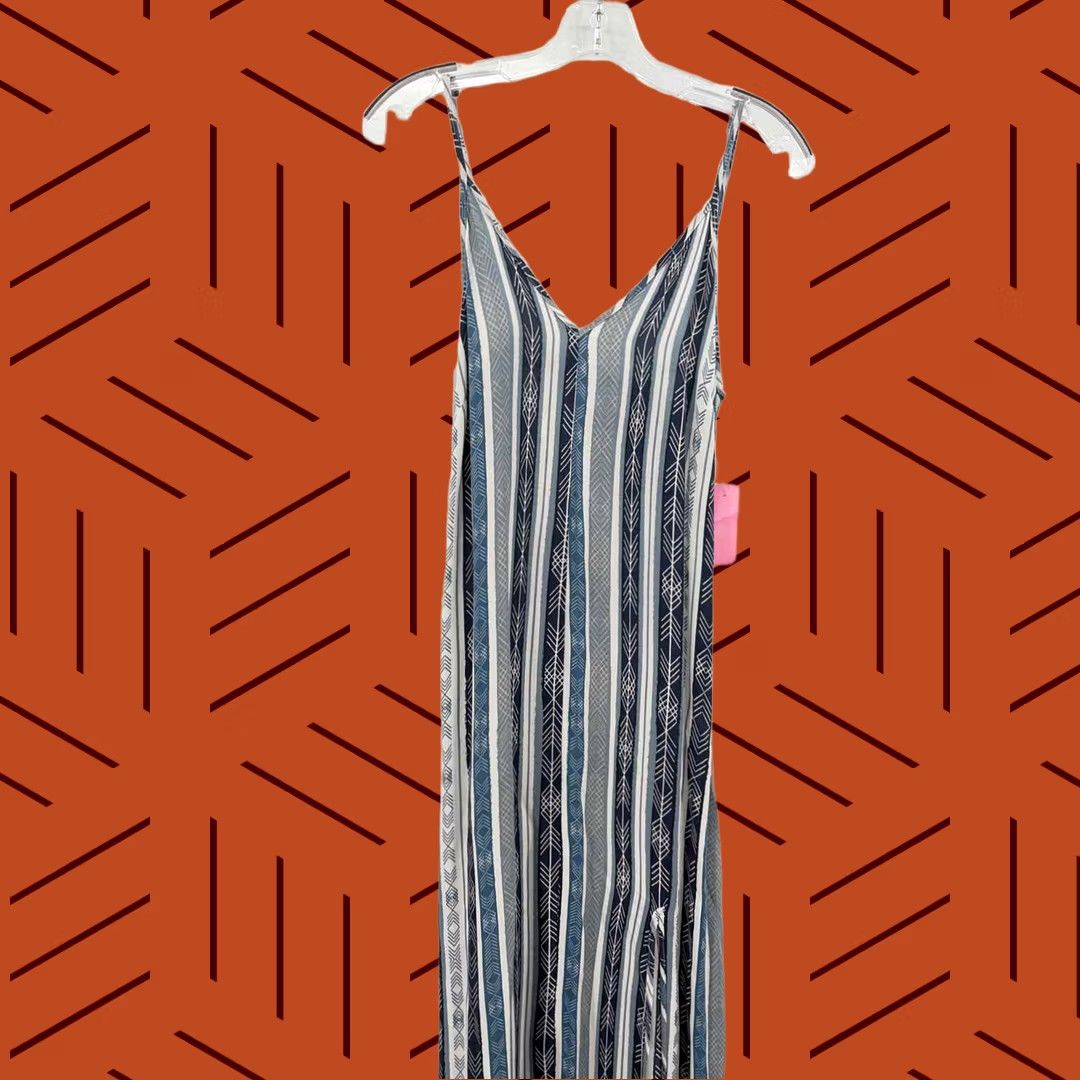 Vintage Olivaceaous Blue Maxi Sleeveless Dress Small Size S / US 4 / IT 40 - 1 Thumbnail