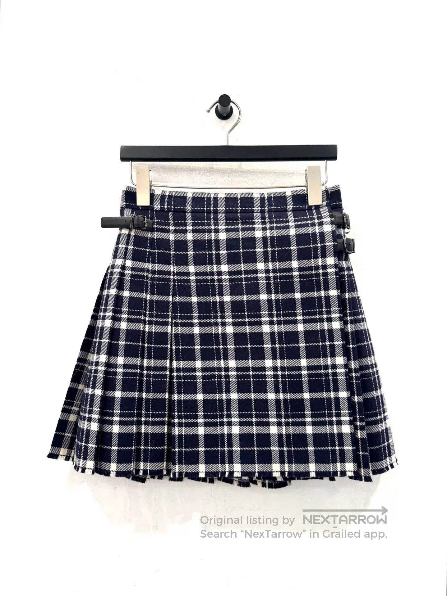 Dior Dior Plaid Wool Pleated Skirt. Size 37" - 1 Thumbnail