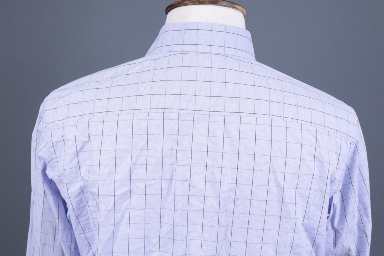 Eton Eton Contemporary Poplin Check Blue Shirt Size 42 / 16.5 Size US M / EU 48-50 / 2 - 11 Thumbnail