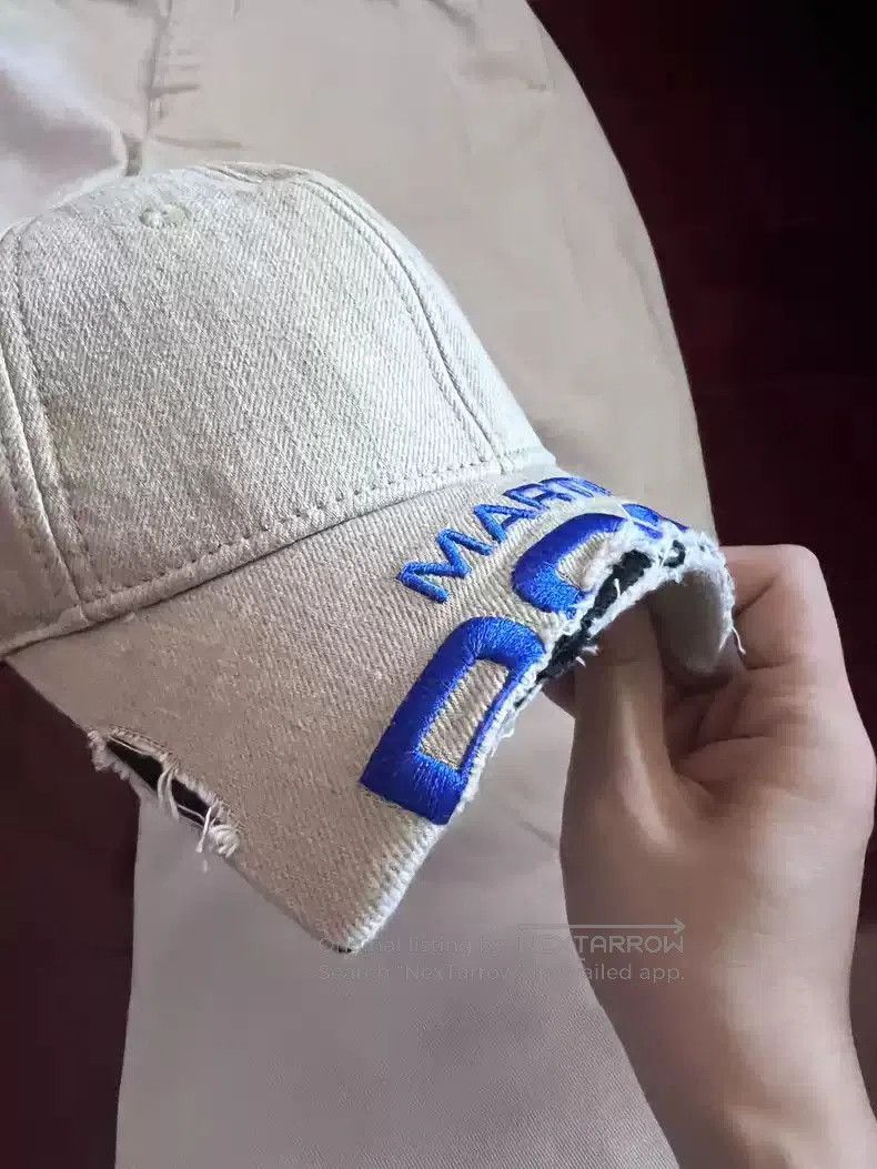 Martine Rose Martine Rose 24ss khaki baseball cap with broken brim. Size ONE SIZE - 2 Thumbnail