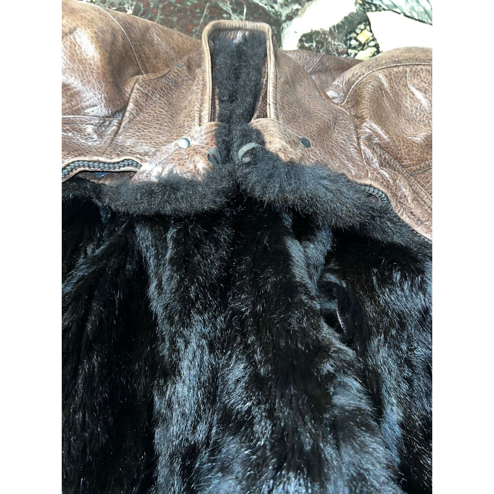 Other Andrew Maro Leather Bomber Jacket Removable Opposum Lining Size US M / EU 48-50 / 2 - 7 Thumbnail