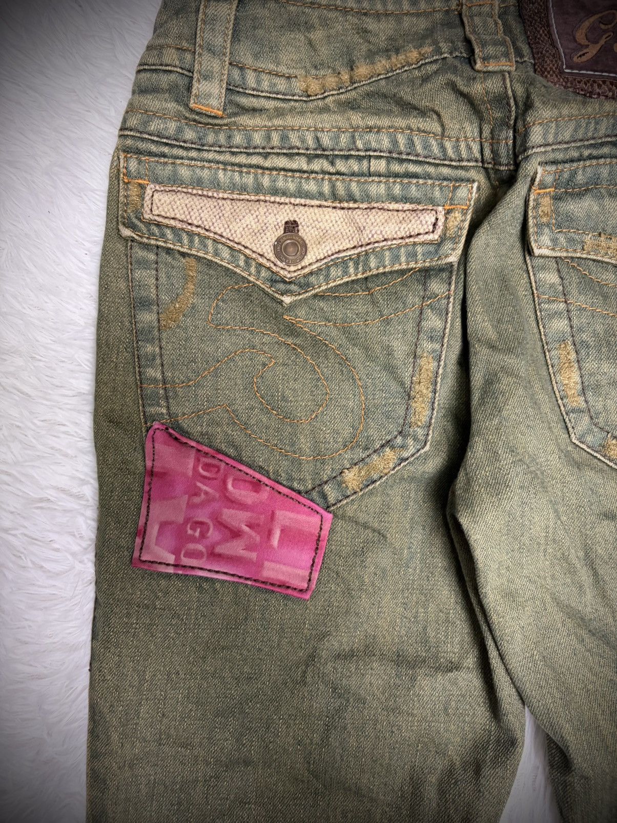 If Six Was Nine Rare Hippies MudMax flared jeans Size US 29 - 10 Thumbnail