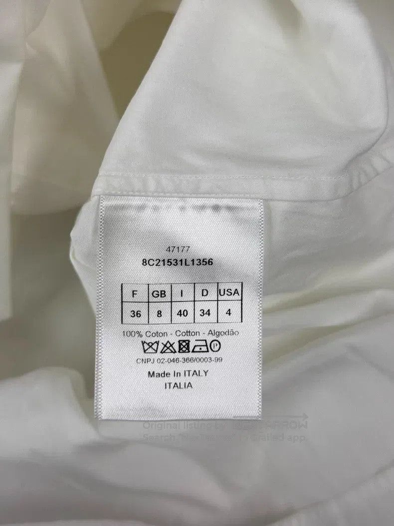 Dior Dior White ty-up shirt dress Size XS / US 0-2 / IT 36-38 - 5 Thumbnail