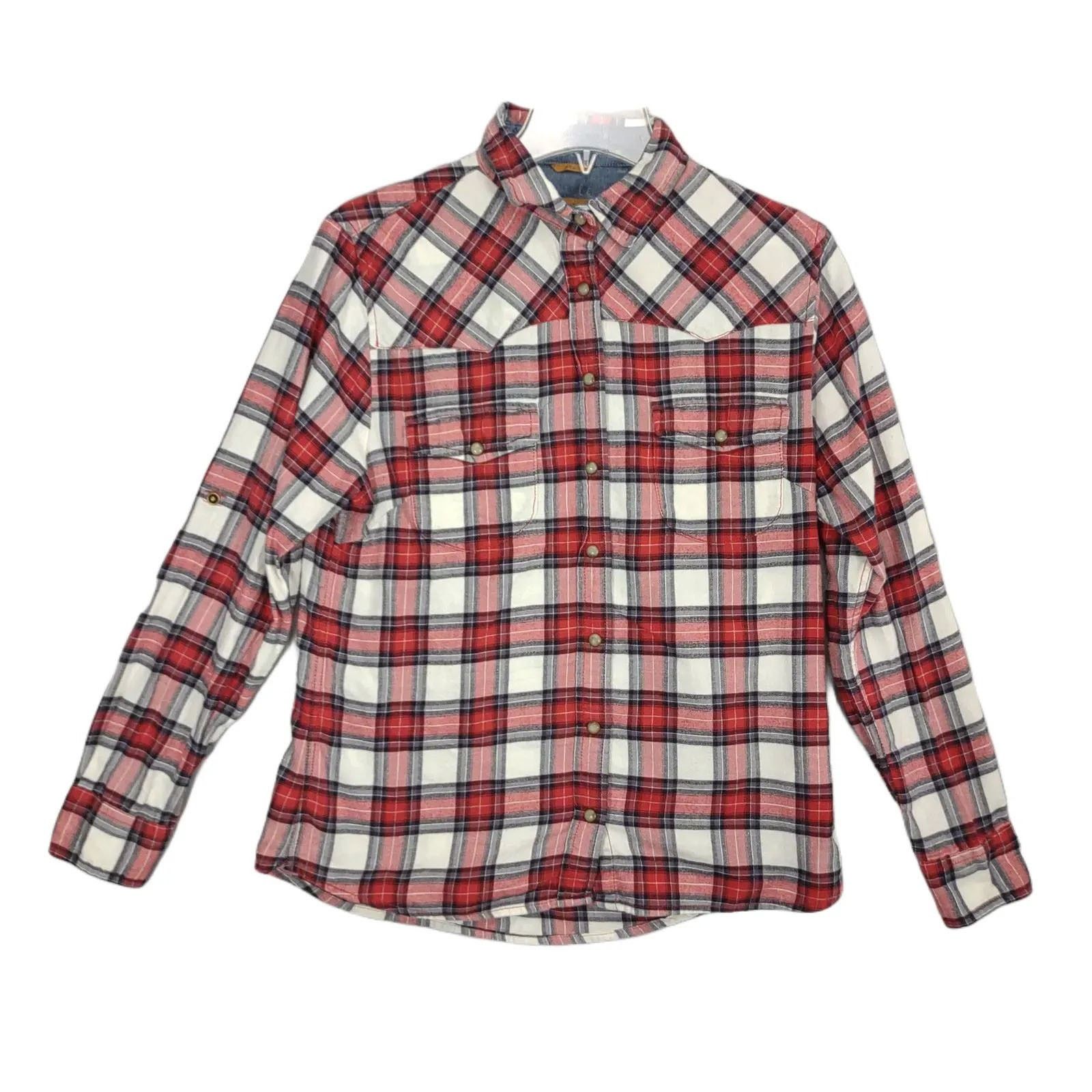 JACHS NY Jachs Girlfriend Bea Women's Pearl Snap Plaid Flannel Shirt Size S / US 4 / IT 40 - 1 Thumbnail