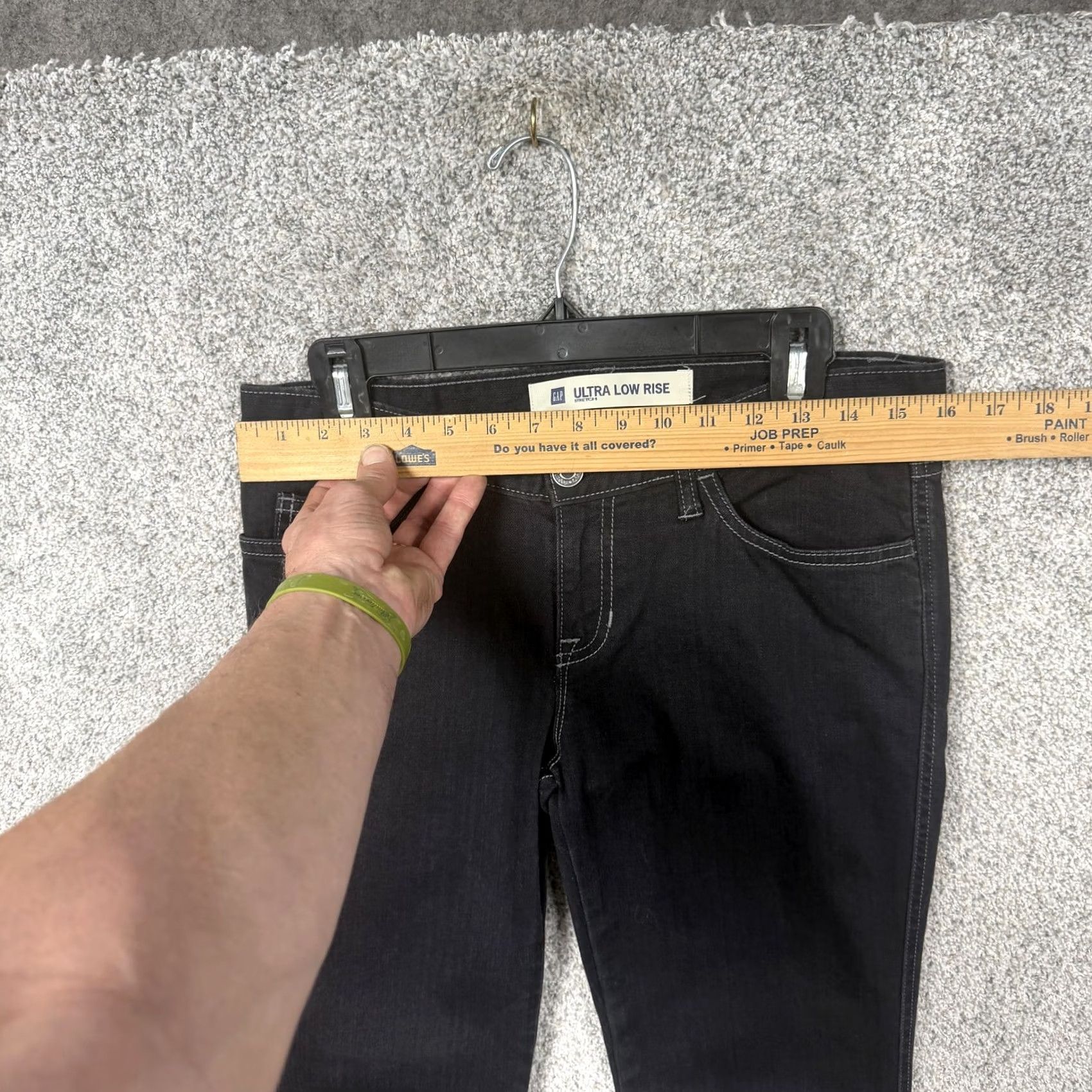 Gap Gap Ultra Low Rise Bootcut Jeans 6R 32x31 Black Stretch Y2K Indie Sleaze Womens Jeans Size 28" / US 6 / IT 42 - 2 Thumbnail