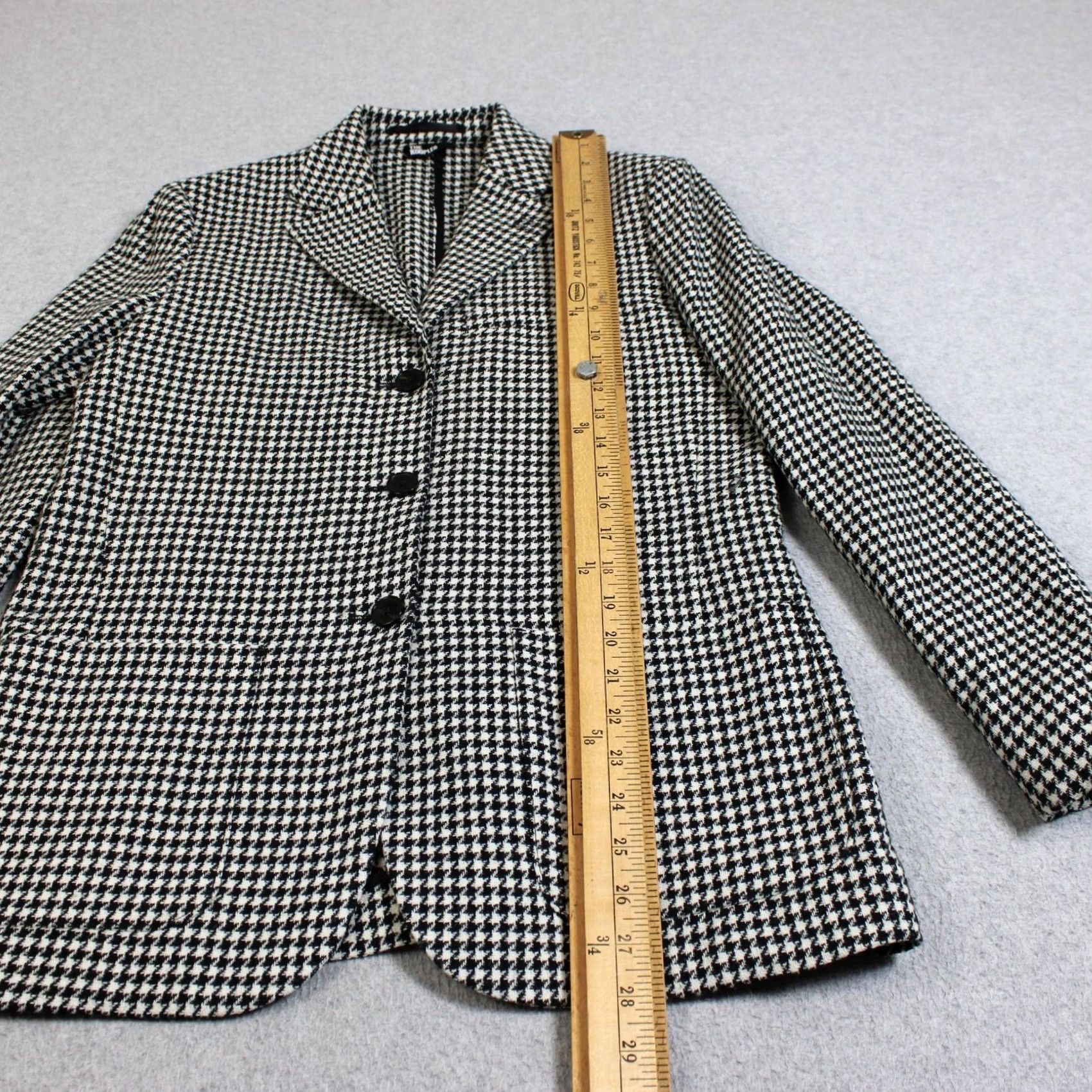 The Kooples VINTAGE The Kooples Blazer Women 38 EU 6 US Black Houndstooth Jacket Academia Heritage Size XS / US 0-2 / IT 36-38 - 7 Thumbnail