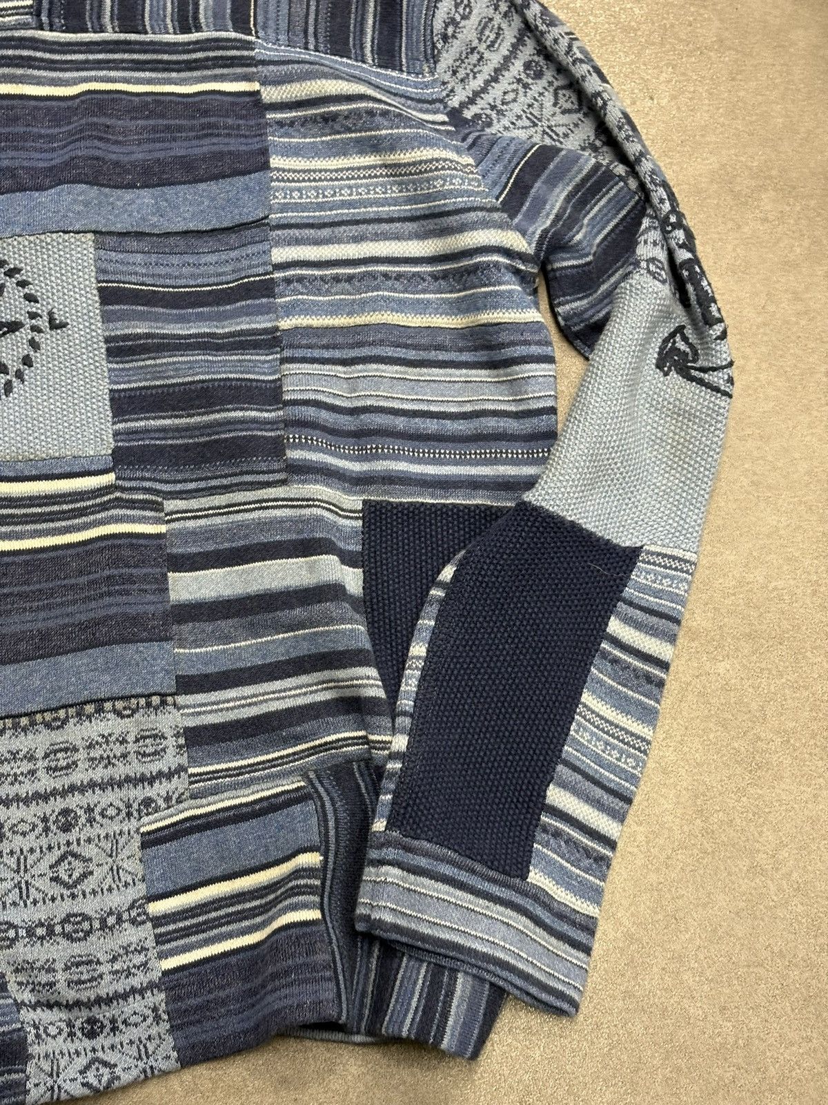 Polo Ralph Lauren Blue Patchwork Workwear Cardigan Ralph Lauren XL Limited Size US XL / EU 56 / 4 - 7 Thumbnail