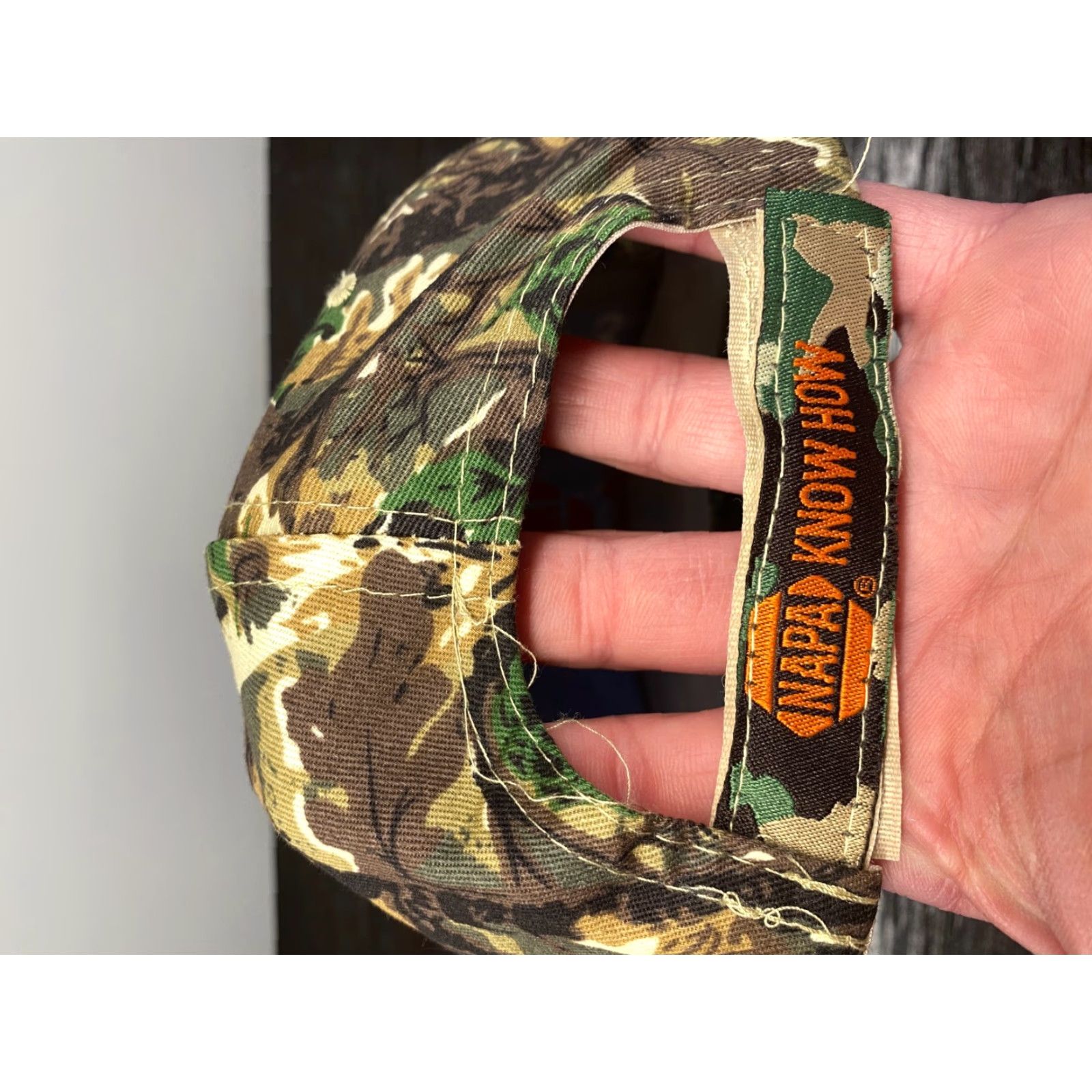 Vintage VINTAGE Napa Auto Outdoors Hat Baseball Cap Adult One Size Brown Camo Embroidered Logo Adjustable Size ONE SIZE - 5 Thumbnail