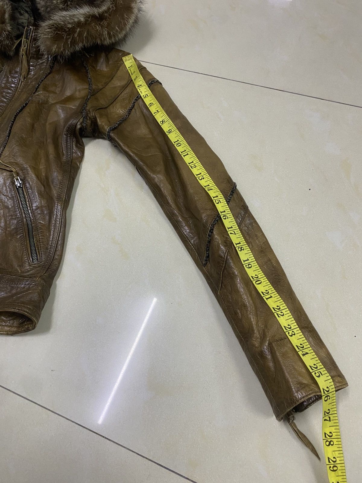 14th Addiction 14th Addiction Fur Hooded Leather Jacket Size US XS / EU 42 / 0 - 17 Thumbnail