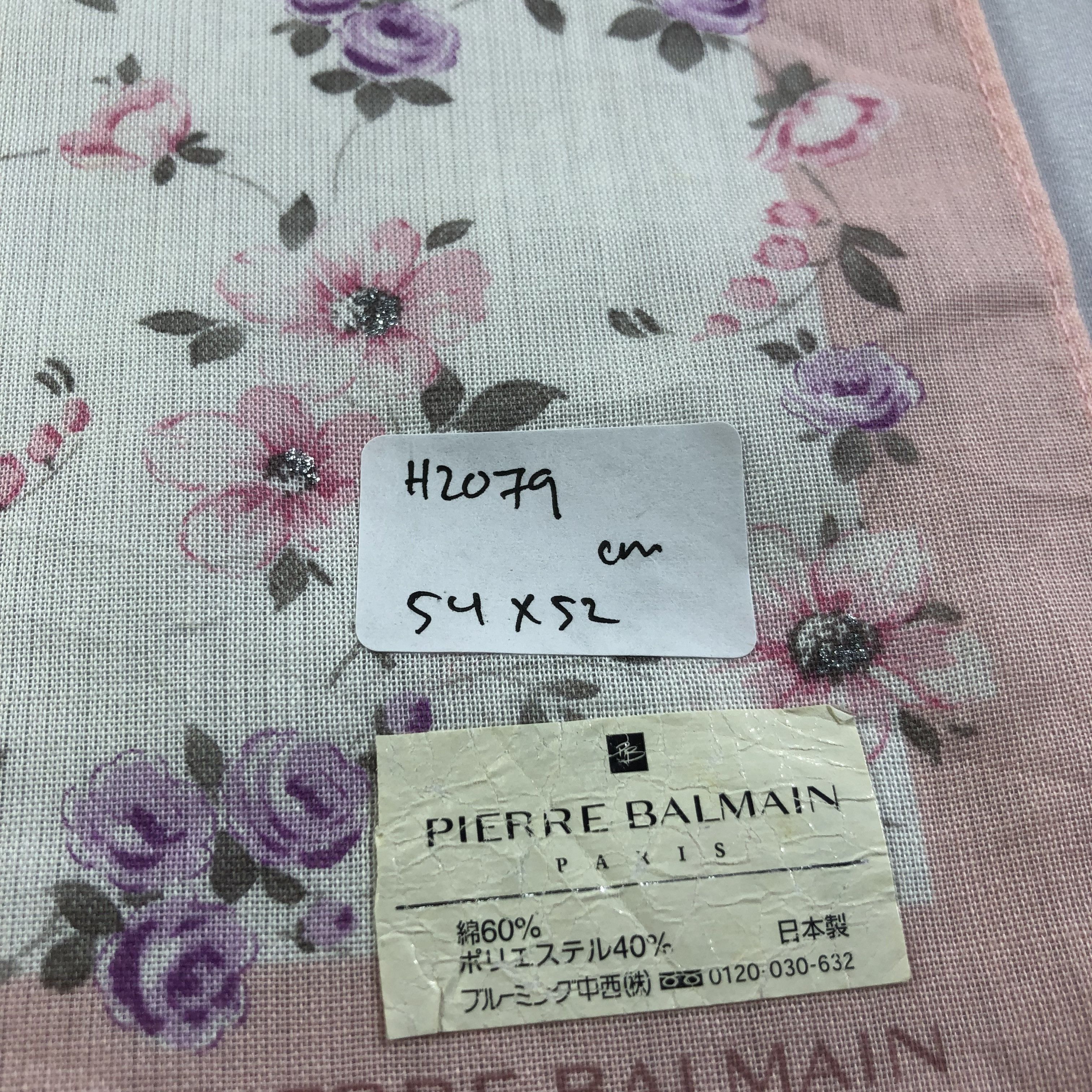 Pierre Balmain × Vintage Pierre Balmain Floral Handkerchief Neckerchief Bandana H2079 Size ONE SIZE - 11 Thumbnail
