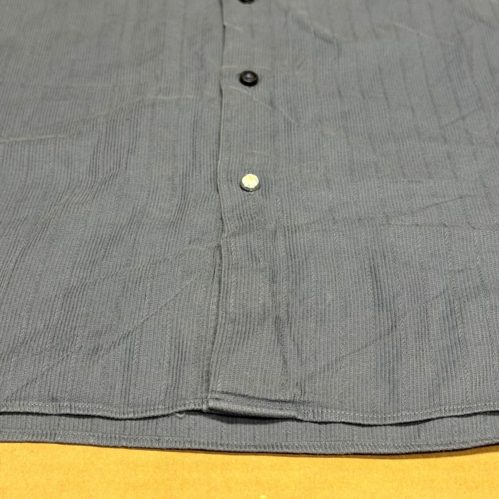 Ben Sherman Ben Sherman Shirt Mens Large Blue Textured Stripe Button Front Long Sleeve Size US L / EU 52-54 / 3 - 6 Thumbnail