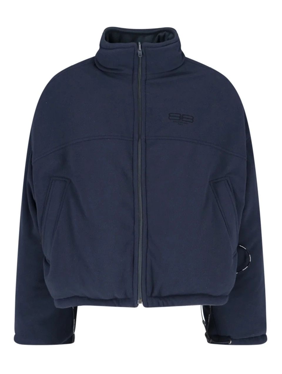 image of Balenciaga O1Mt1Gz0524 Bb Paris Icon Reversible Puffer In Blue, Men's (Size Small)