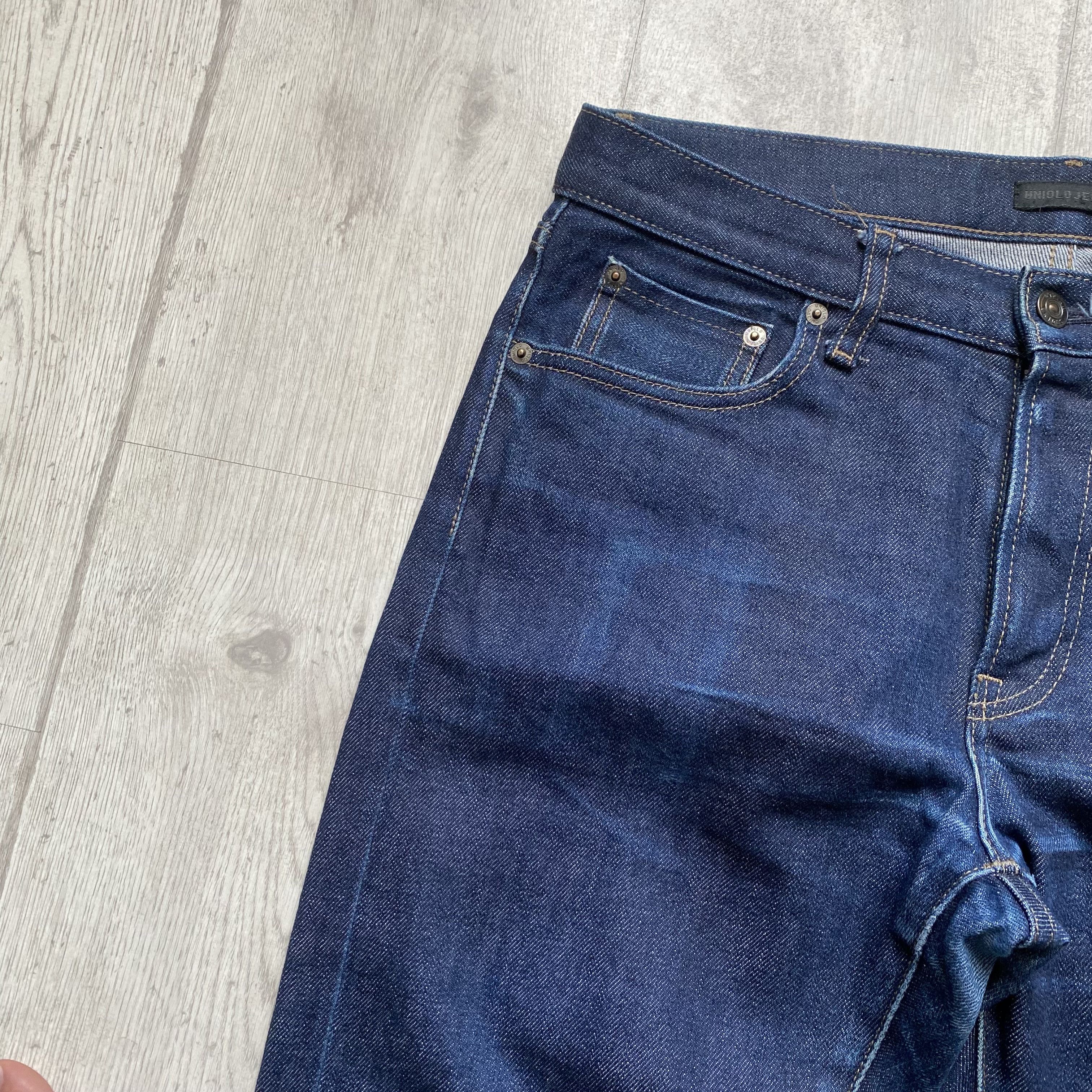 Uniqlo 👖 Japanese Selvedge Uniqlo jeans Faded denim Pants Slim Size US 31 - 6 Thumbnail