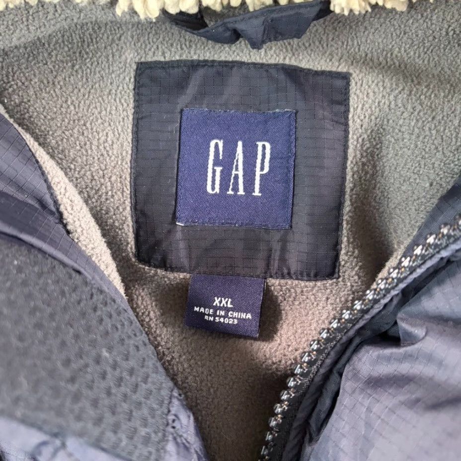 Gap VINTAGE Gap Goose Down Winter Parka Jacket Men 2XL Black Faux Fur Hood Warm Regular Length Parka Mens Jacket Size US XXL / EU 58 / 5 - 2 Thumbnail