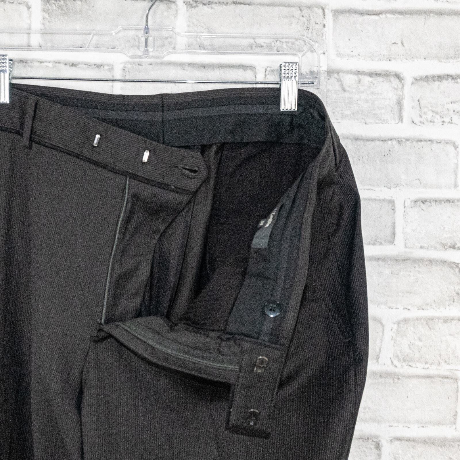 Z Zegna Z Zegna Flat Front Dress Pants Dark Brown micro striped Size US 36 / EU 52 - 4 Thumbnail