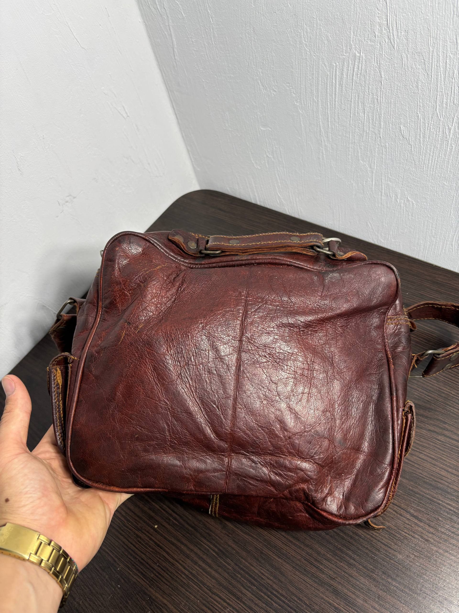 Diesel Diesel style Avant Garde Leather Distressed VTG Bag Size ONE SIZE - 11 Thumbnail