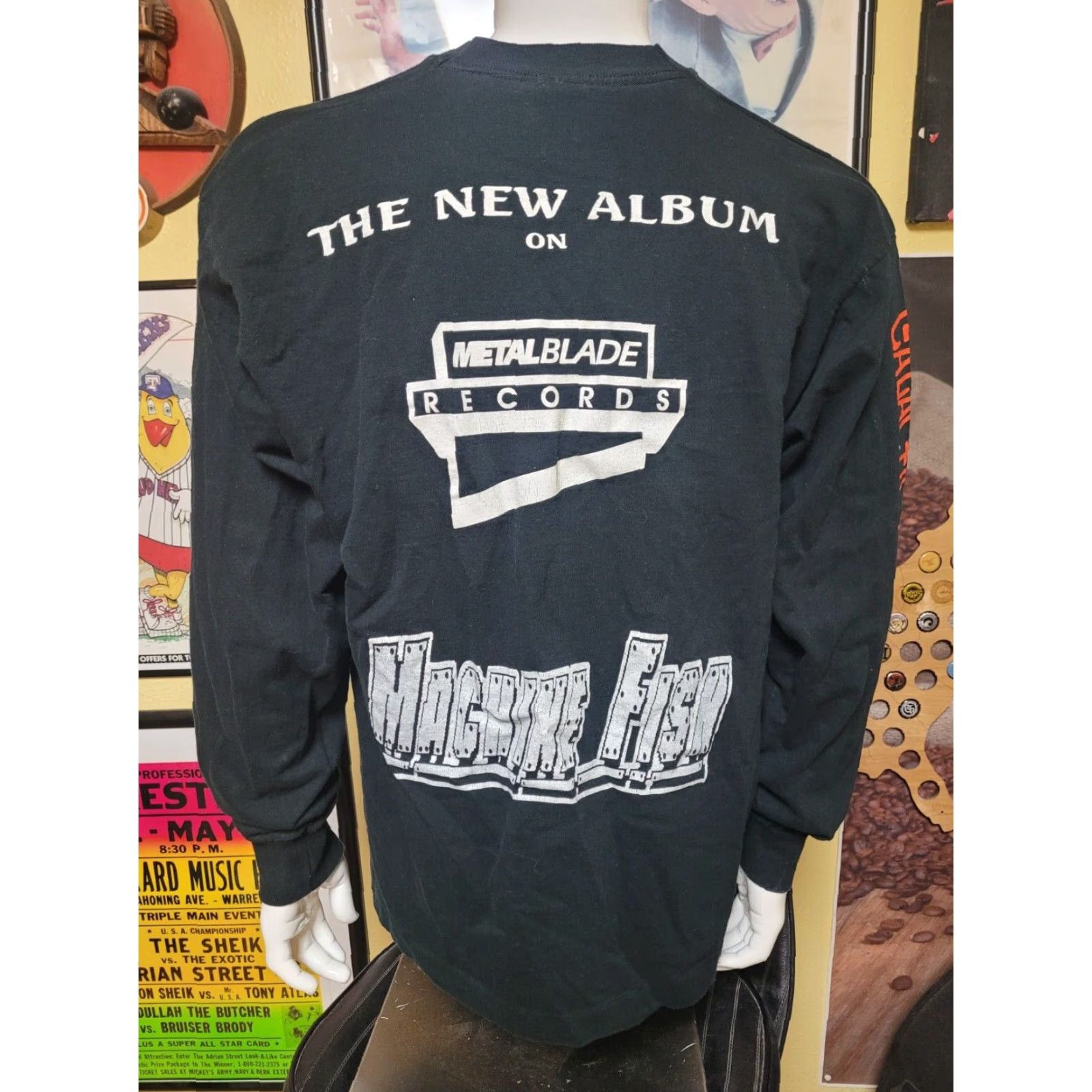 Liquid Blue VTG 1996 Galactic Cowboys Machine Fish Promo Long Sleeve T Shirt XL Black Men's Graphic Tee Band Heavy Metal 90s 00s Liquid Blue Size US XL / EU 56 / 4 - 4 Thumbnail