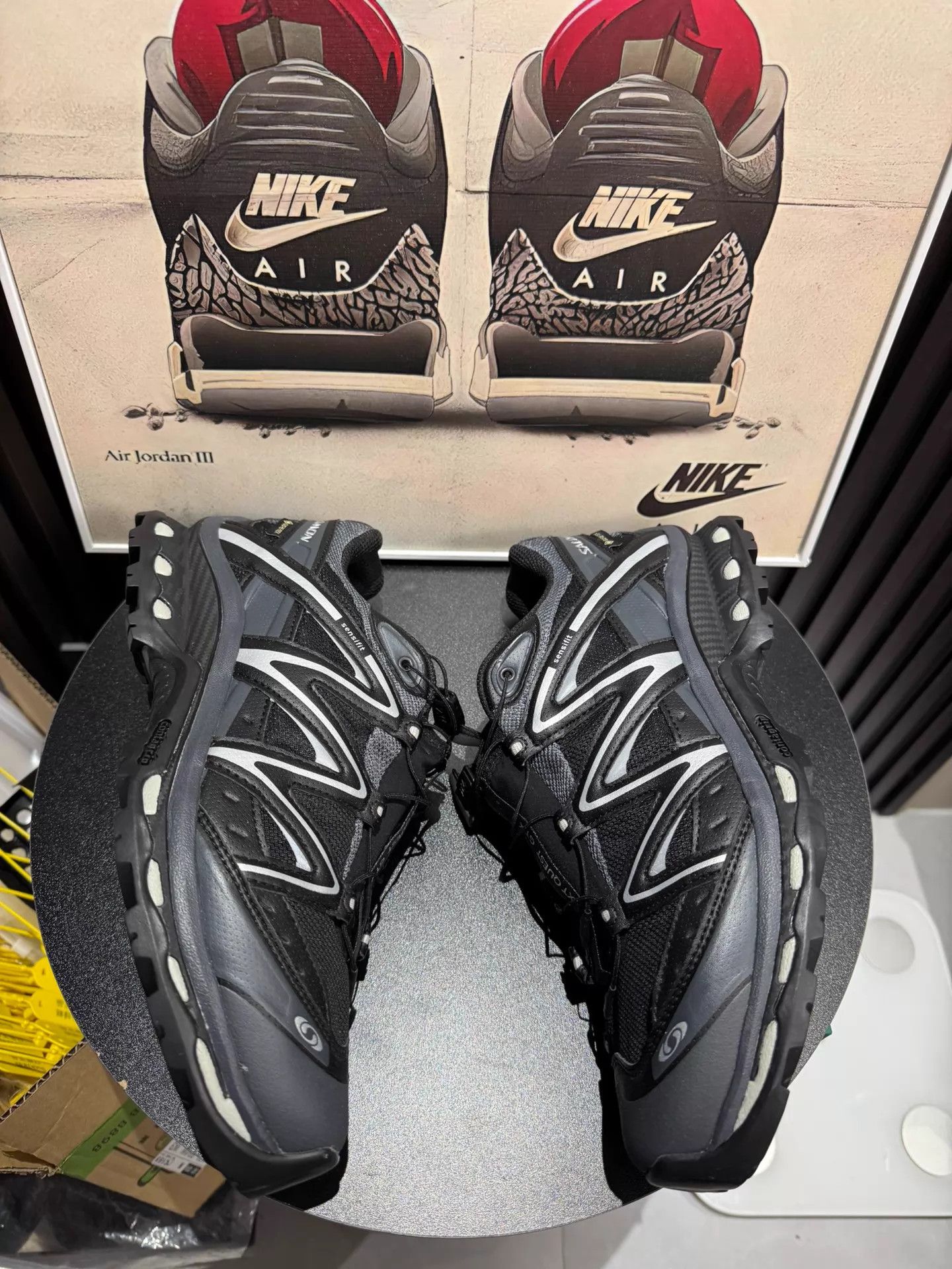 Salomon Salomon XT-Quest GTX Hiking 42.5 Black Ebony/Silver 474294 Size US 9.5 / EU 42-43 - 4 Thumbnail