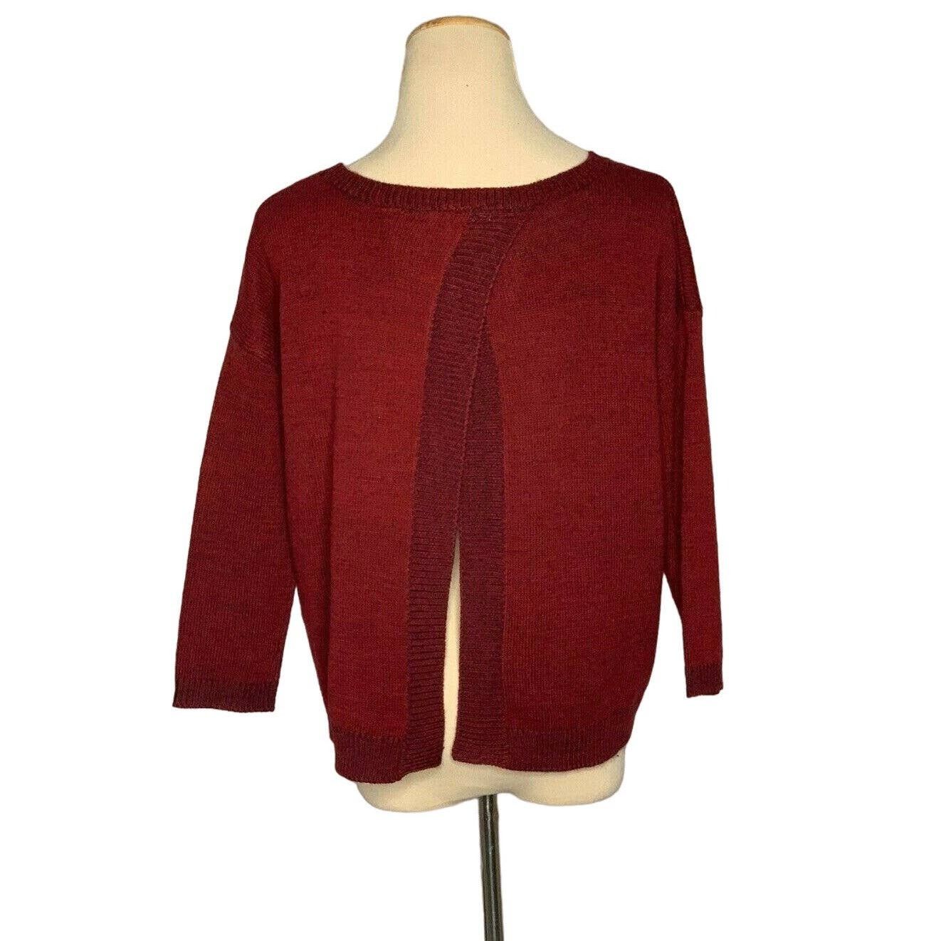 BB Dakota BB Dakota red split back oversized sweater size XS Size XS / US 0-2 / IT 36-38 - 2 Thumbnail