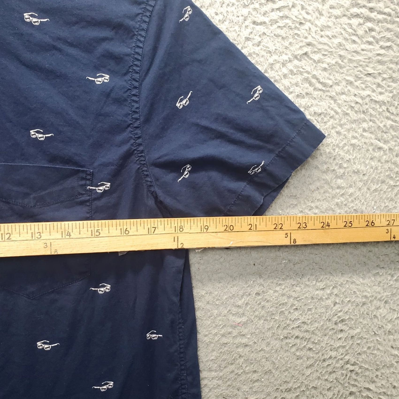 American Eagle Outfitters American Eagle Button-Down Shirt Mens S Navy Shade Glasses Print Seriously Soft Shirt Size US S / EU 44-46 / 1 - 4 Thumbnail