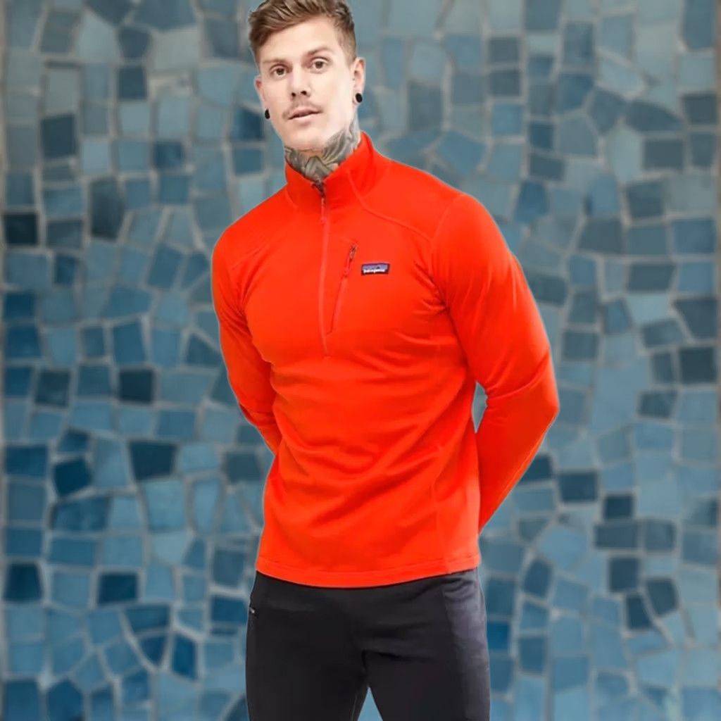 Patagonia Patagonia Pullover 1/4-Zip Polartec Power Stretch Fleece Mens M Orange-Red NBNWOT Size US M / EU 48-50 / 2 - 1 Thumbnail