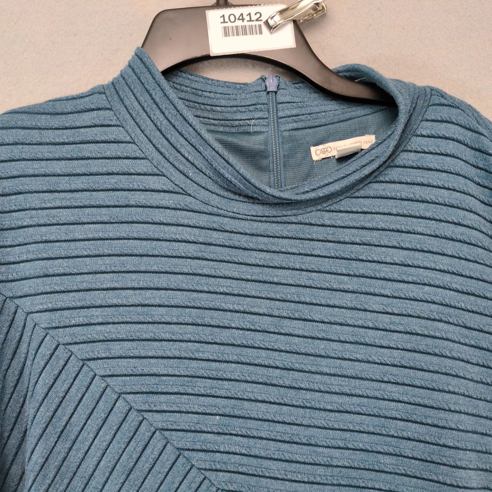 Other Cato Geometric Lines Blue Knit Midi Dress Plus Size 22/24W Size 4XL / US 24-26 - 10 Thumbnail