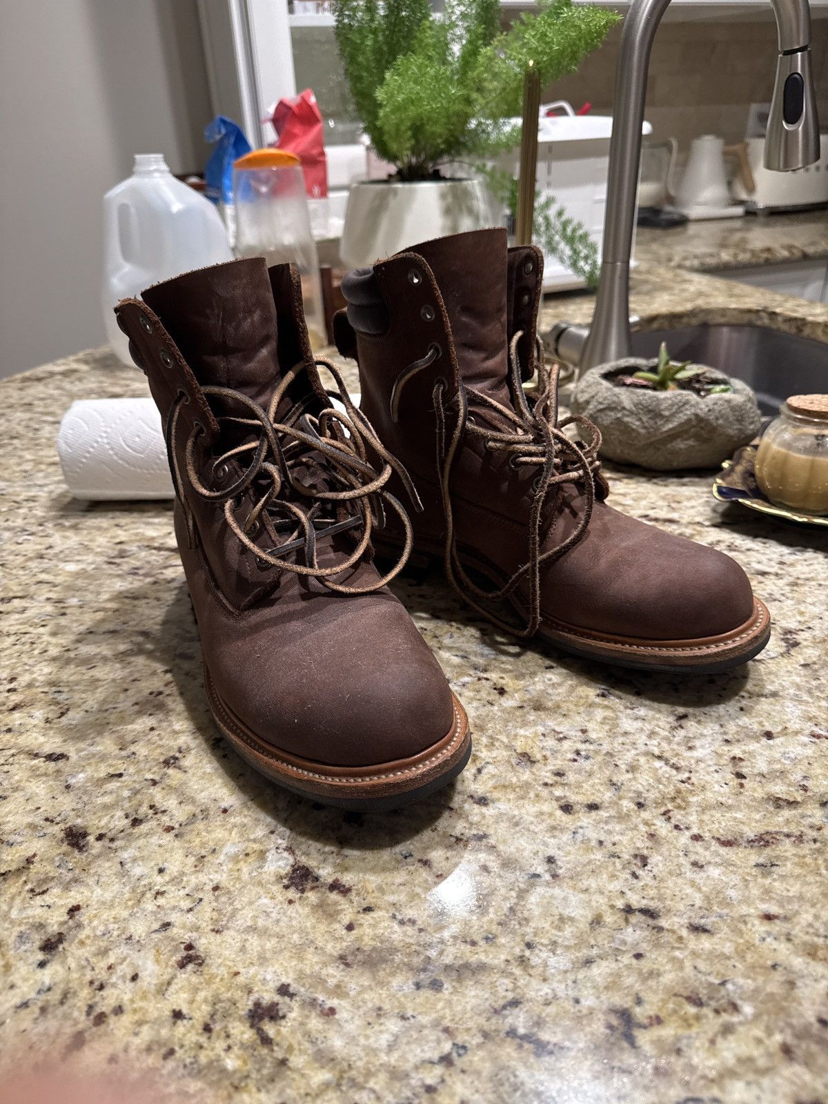 Viberg milkshake suede sidezip - 2050 last