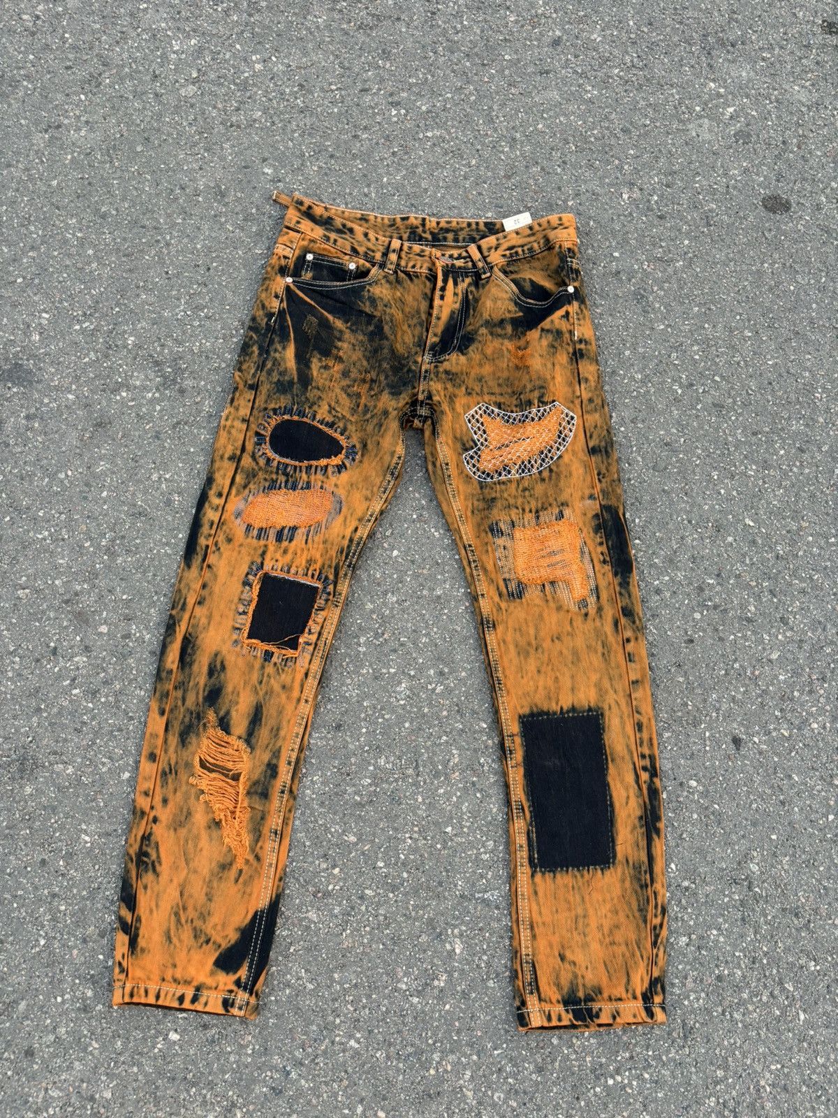 Hysteric Glamour × Japanese Brand Archieve Acid wash Distressed Rusty flare Sashiko Pants Size 32" / US 10 / IT 46 - 1 Thumbnail