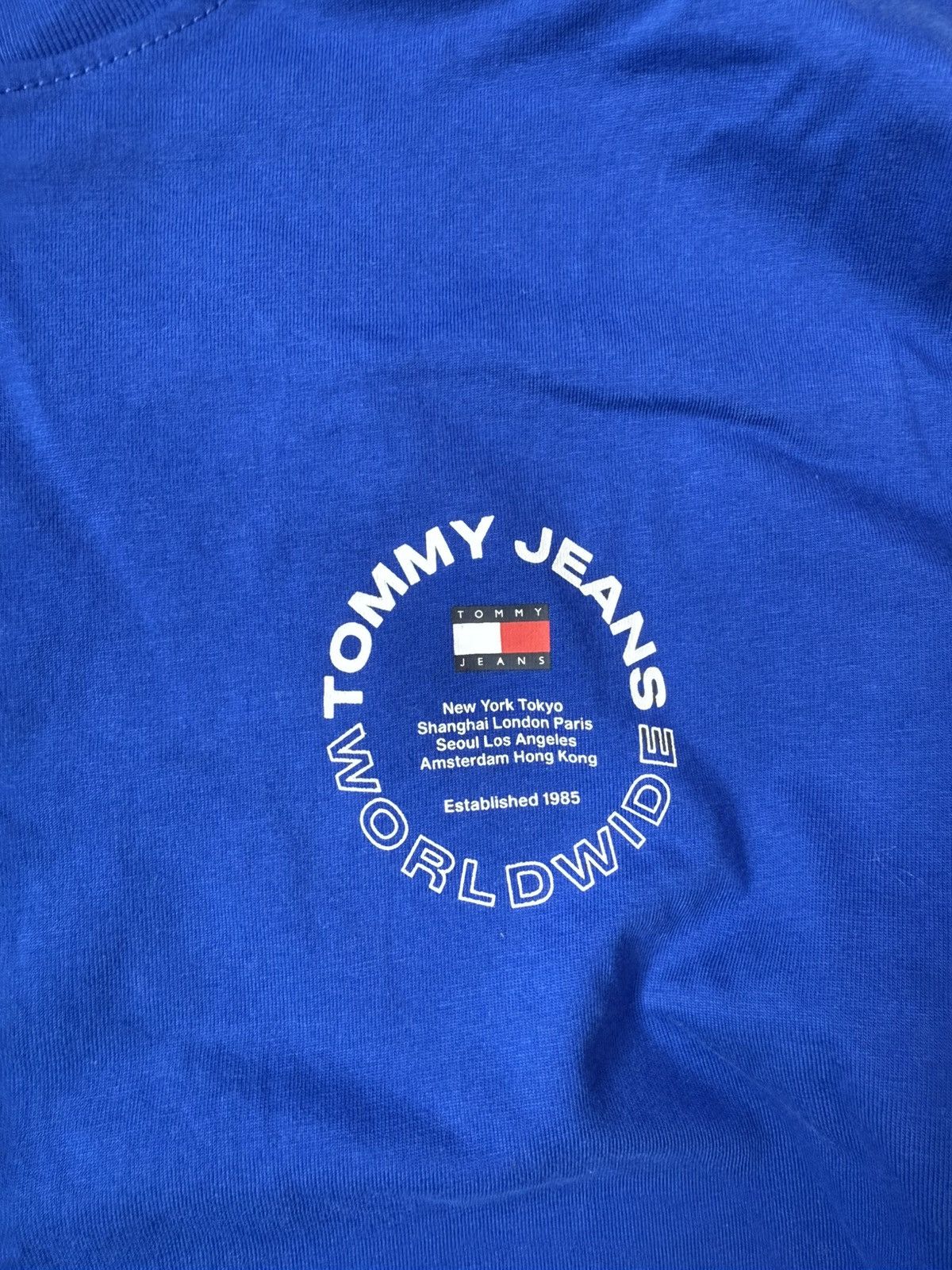 Tommy Hilfiger Tommy Jeans Worldwide Long Sleeve T-Shirt (Blue) Size US S / EU 44-46 / 1 - 4 Thumbnail