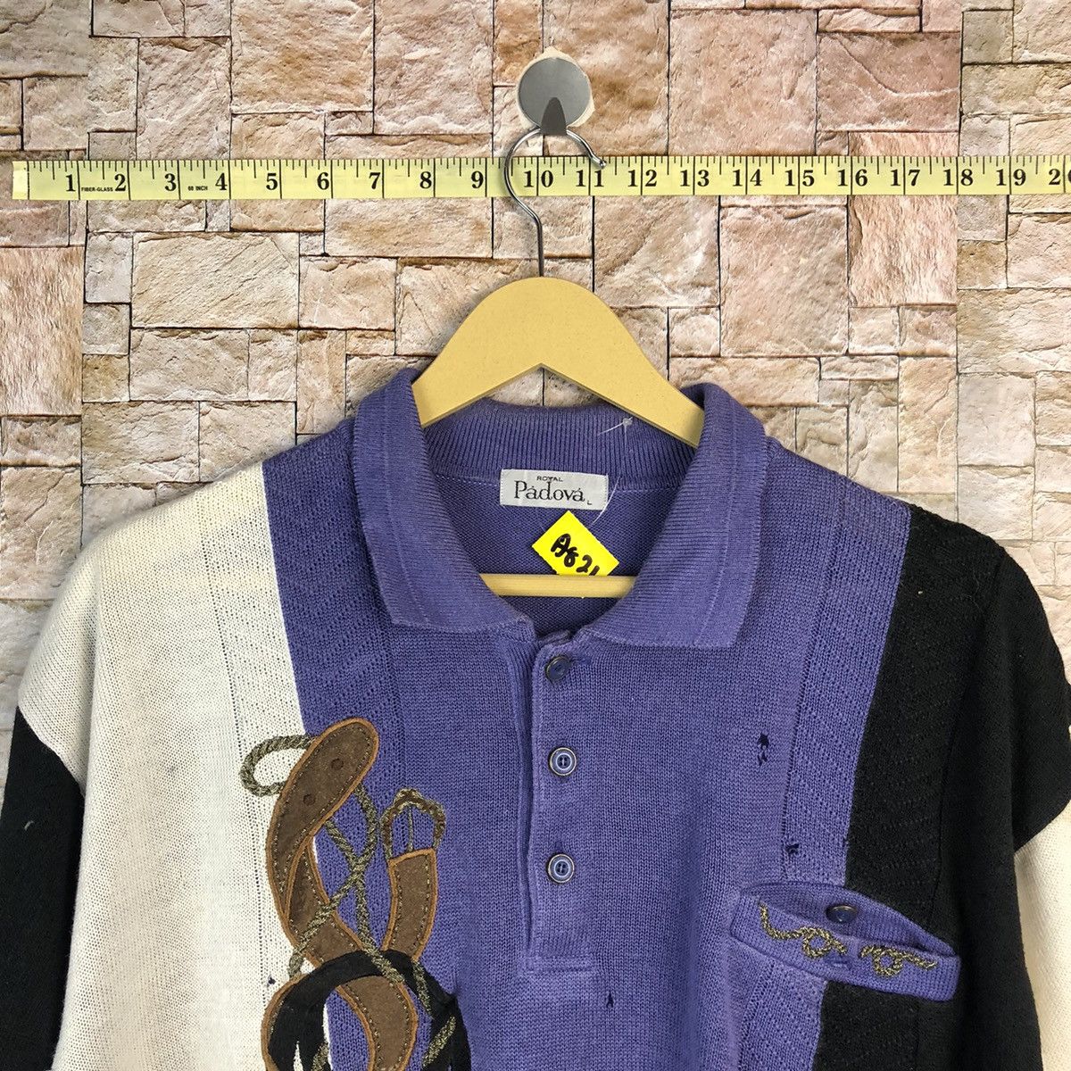 Japanese Brand Padova Purple vintage Polos #A821 Size US L / EU 52-54 / 3 - 4 Thumbnail