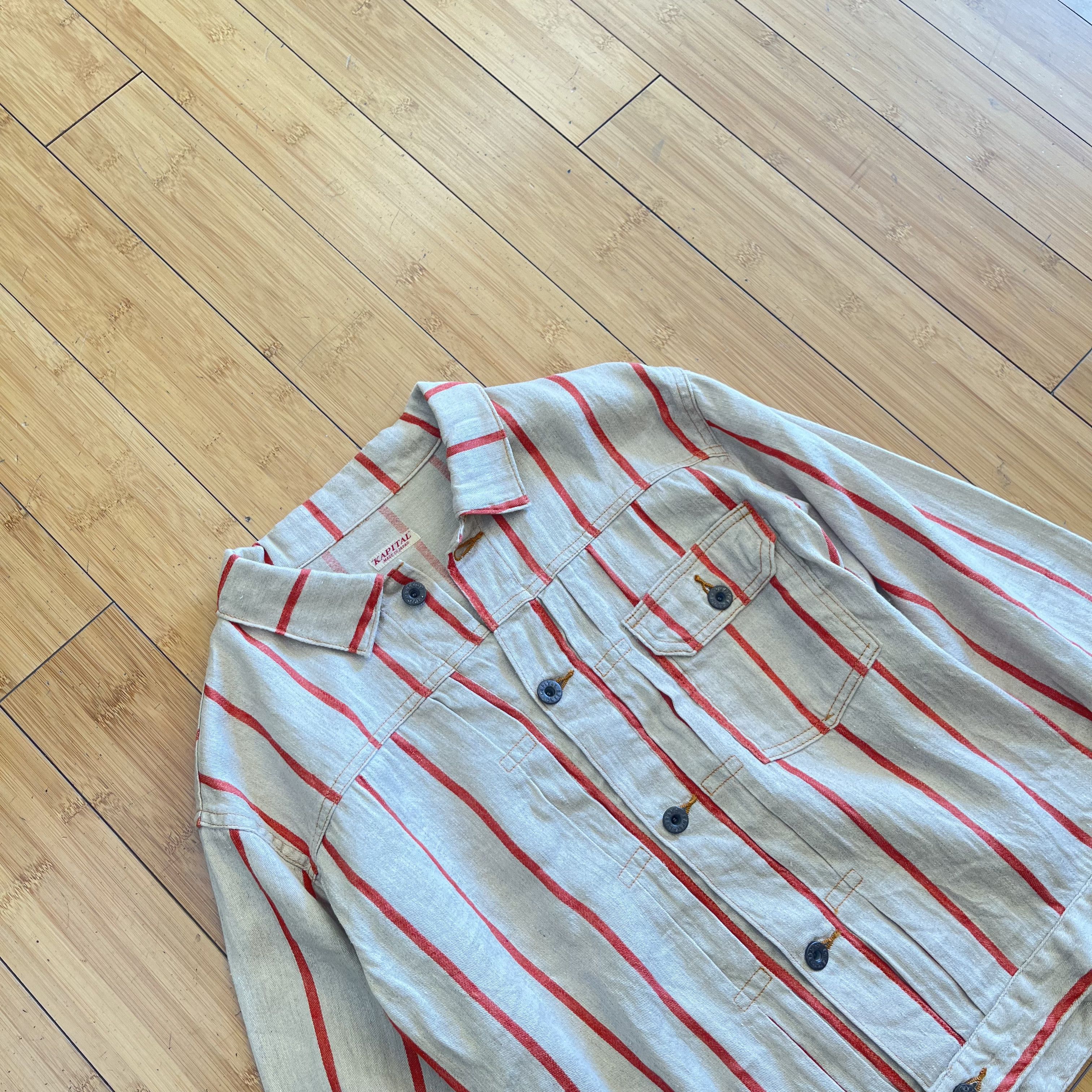 Kapital Kapital Striped Linen Jacket Size US S / EU 44-46 / 1 - 2 Thumbnail