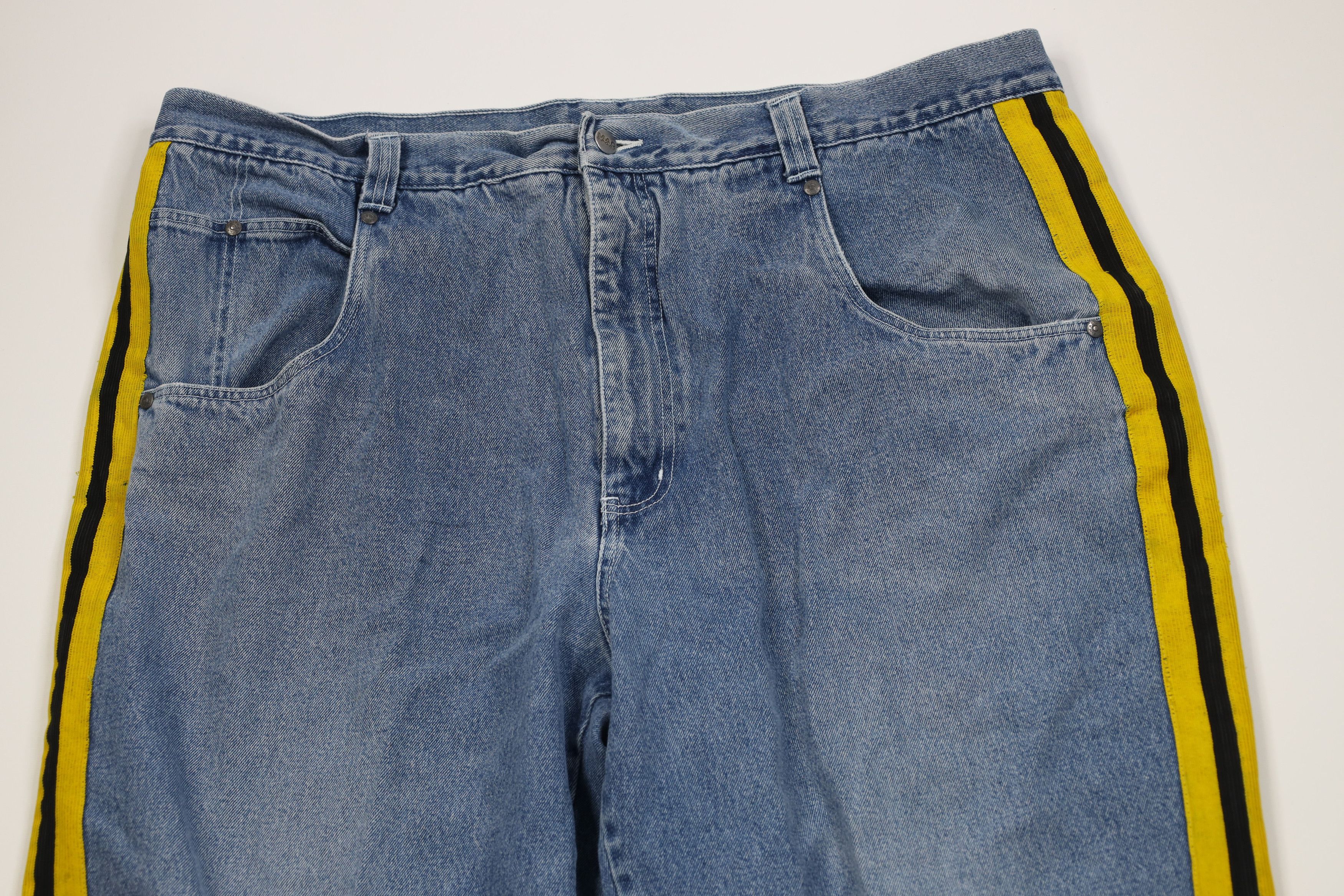 Vintage Vintage 90s Y2K Streetwear Striped Wide Leg Skateboard Jeans Size US 44 / EU 60 - 2 Thumbnail