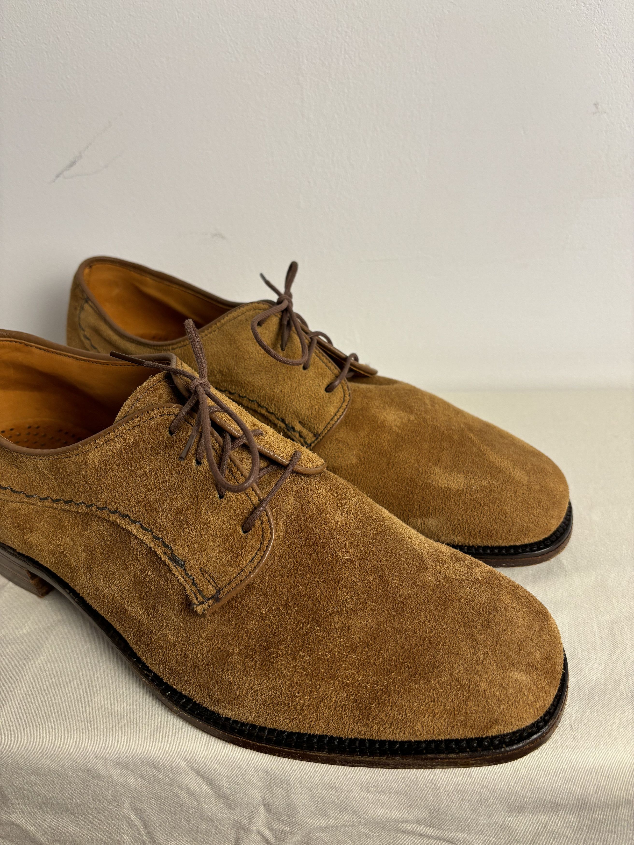 Other Vintage 80s Loake Super Victor Truro Guidi Style Suede Shoes Size US 10 / EU 43 - 4 Thumbnail