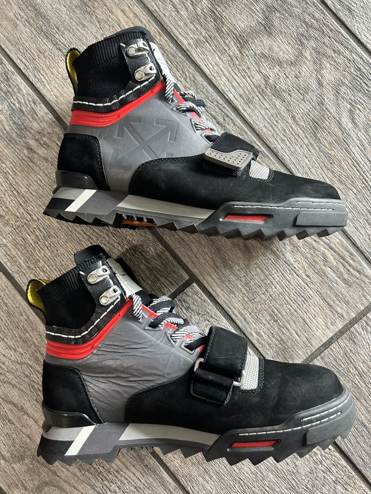 Off-White Off white leather hiking boots Size US 10 / EU 43 - 2 Thumbnail