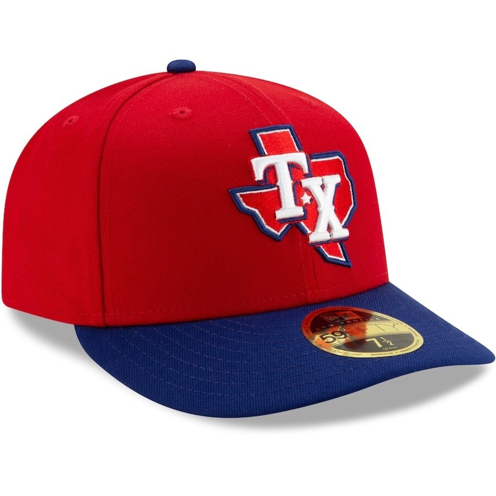 New Era Texas Rangers New Era 59FIFTY Low Profile On-Field Hat 7 3/4 Size ONE SIZE - 4 Thumbnail