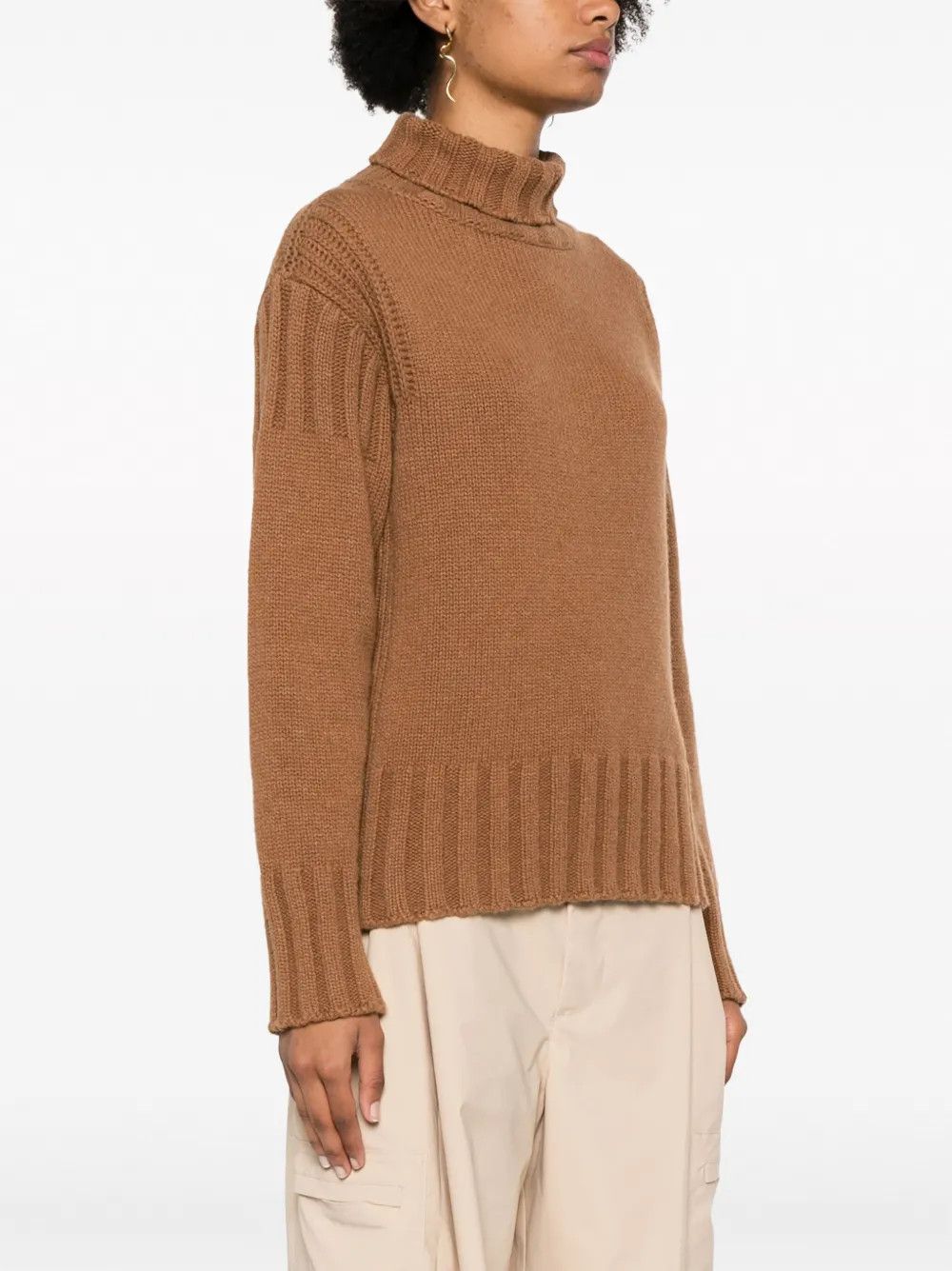Jil Sander o1y1025 Cashmere Blend Sweater in Brown Size S / US 4 / IT 40 - 3 Thumbnail