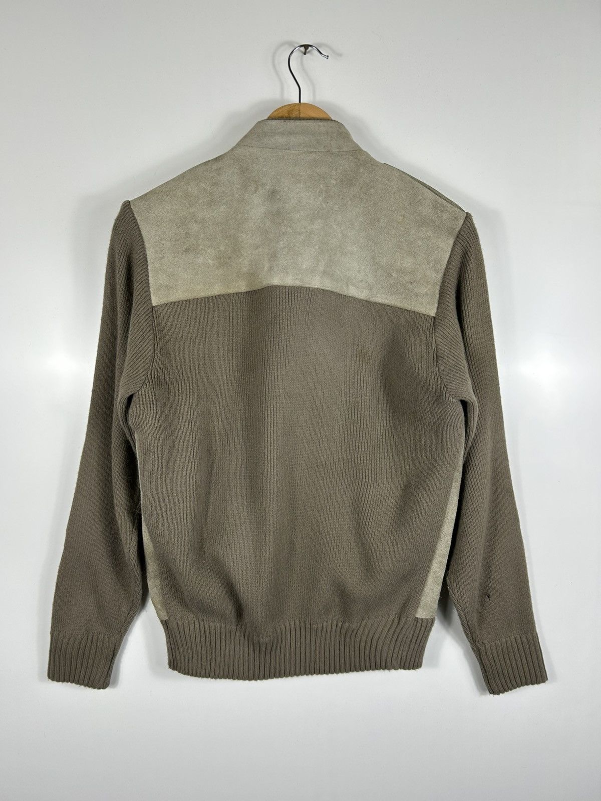 Japanese Brand ⚡️Vintage Mervyn’s Zipper Knit Sleeve Suede Leather Jacket Size US M / EU 48-50 / 2 - 12 Thumbnail