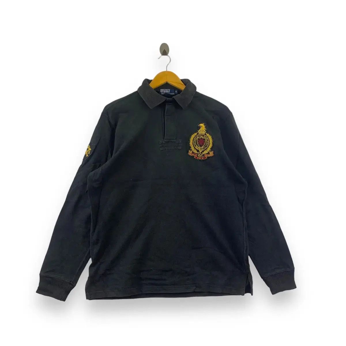 Polo Ralph Lauren Vintage 90’ POLO RALPH LAUREN Crest Logo Rugby Tee Shirt Size US M / EU 48-50 / 2 - 1 Thumbnail