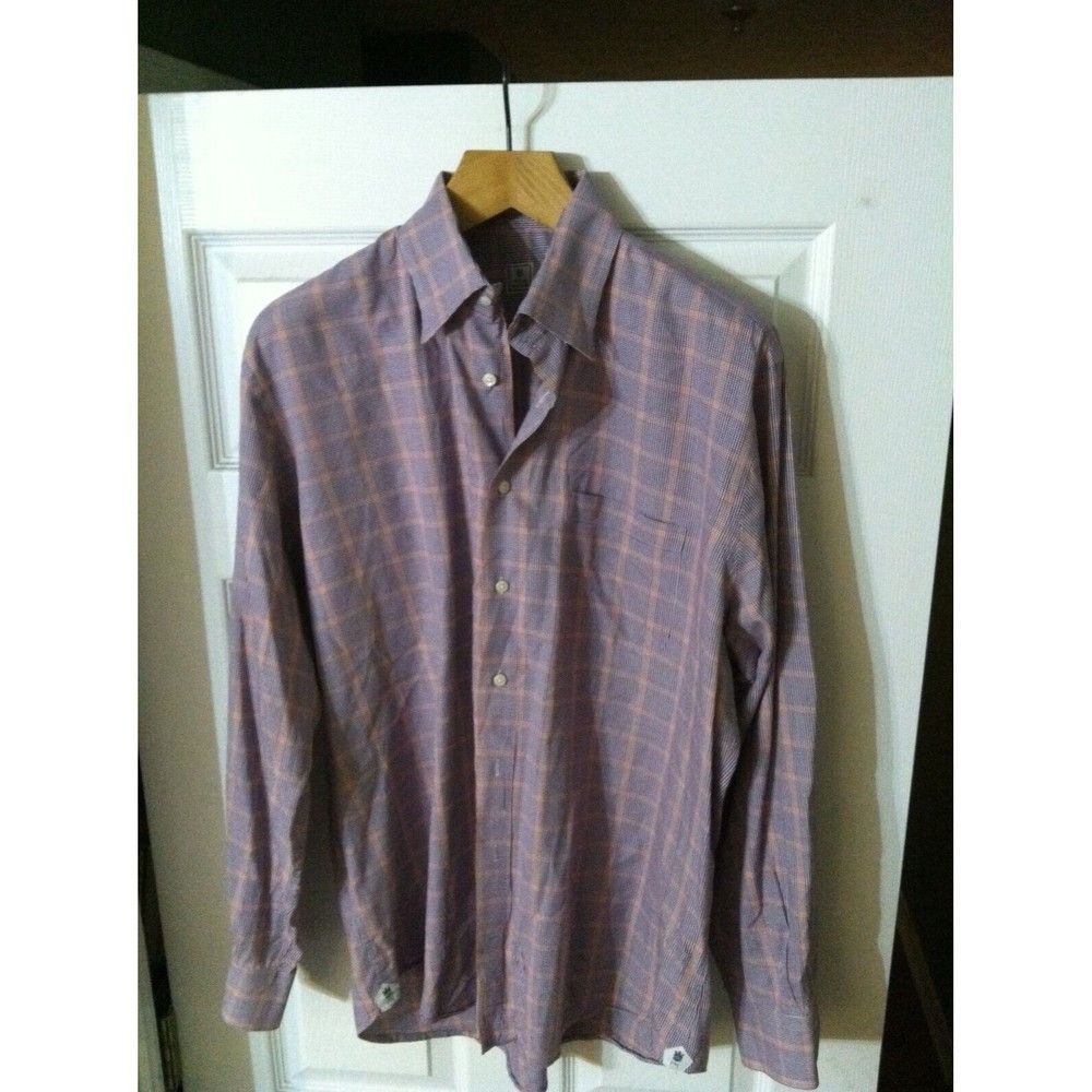 Peter Millar PETER MILLAR MENS MULTICOLOR 100%COTTON CASUAL SHIRT SIZE: L Size US L / EU 52-54 / 3 - 4 Thumbnail